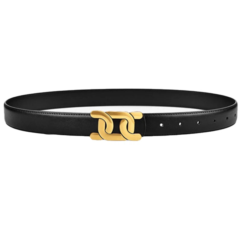Retro Women’s PU Leather Belt with Alloy Buckle for Casual Jeans Dresses Skirts Fashion Accessory