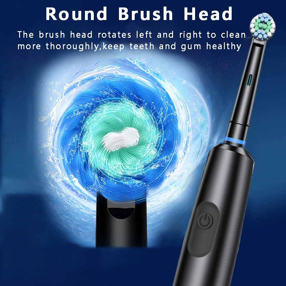 Electric Toothbrush rechargeable for adults with teeth whitening plaque removal 5 modes and 8 heads