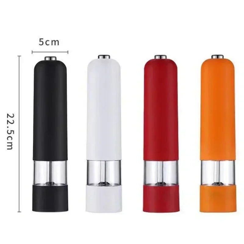 Electric Salt and Pepper Grinder with LED Light Adjustable Coarseness Automatic Spice Mill Kitchen Tool