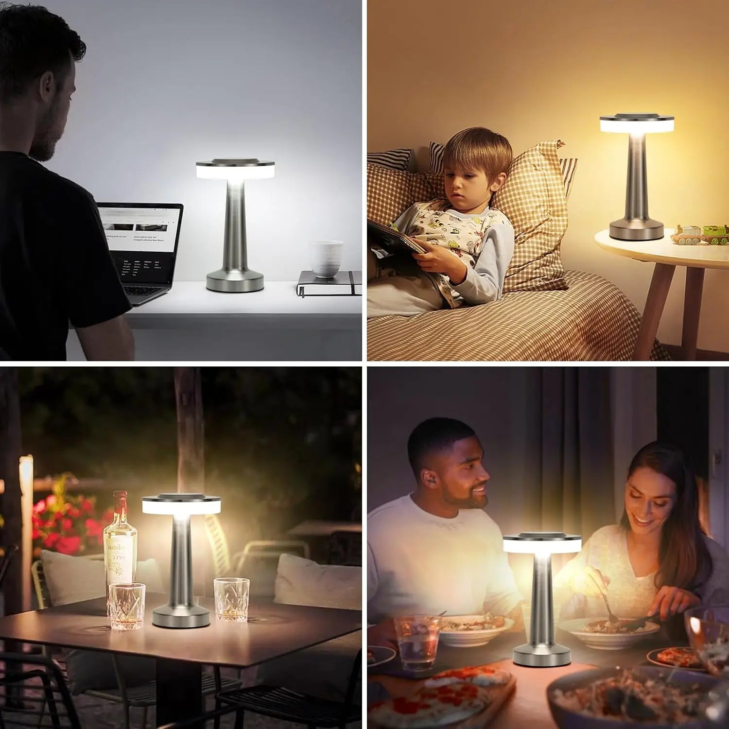 Stylish LED Table Lamp – Rechargeable Touch Night Light for Bedroom, Desk & Ambient Home Lighting