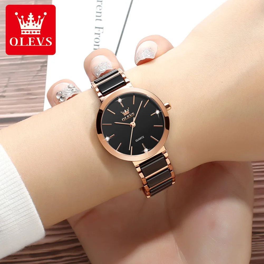 OLEVS Women’s Luxury Bracelet Watch Waterproof Quartz Elegant Fashion Ladies Wristwatch Reloj Mujer