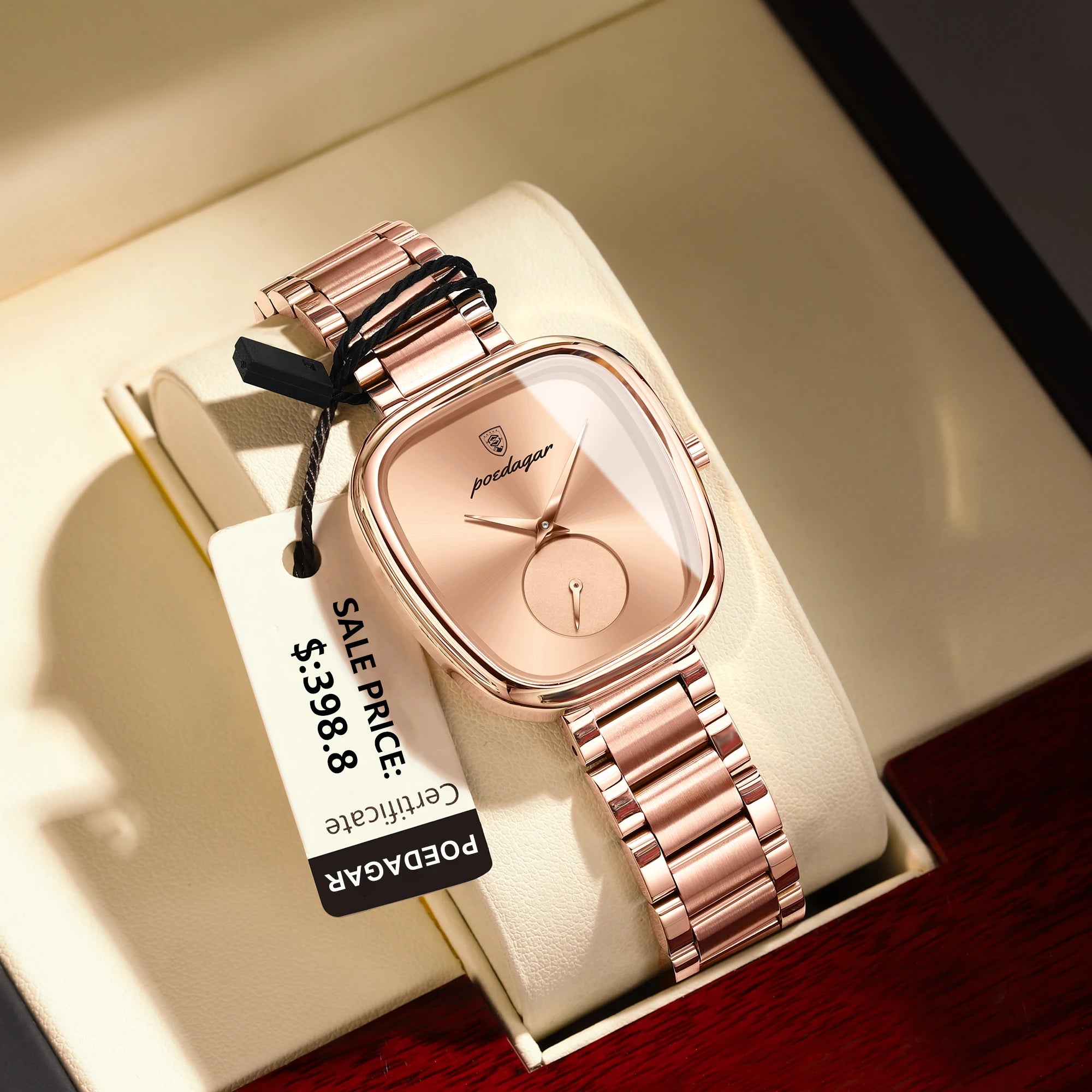 POEDAGAR Luxury Women's Quartz Watch Waterproof Stainless Steel Elegant Ladies Fashion Clock
