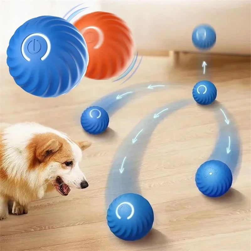 Smart Toy Ball – USB Rechargeable Interactive Bouncing Ball for Dogs & Cats, Durable & Safe