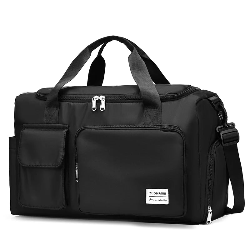 Carry on travel bag large capacity weekender overnight duffle with shoe compartment for women