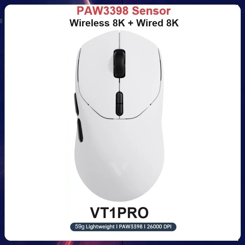RAPOO VT3Pro Wireless Gaming Mouse 59g Lightweight 26000DPI 8KHz Polling 9 Programmable Buttons