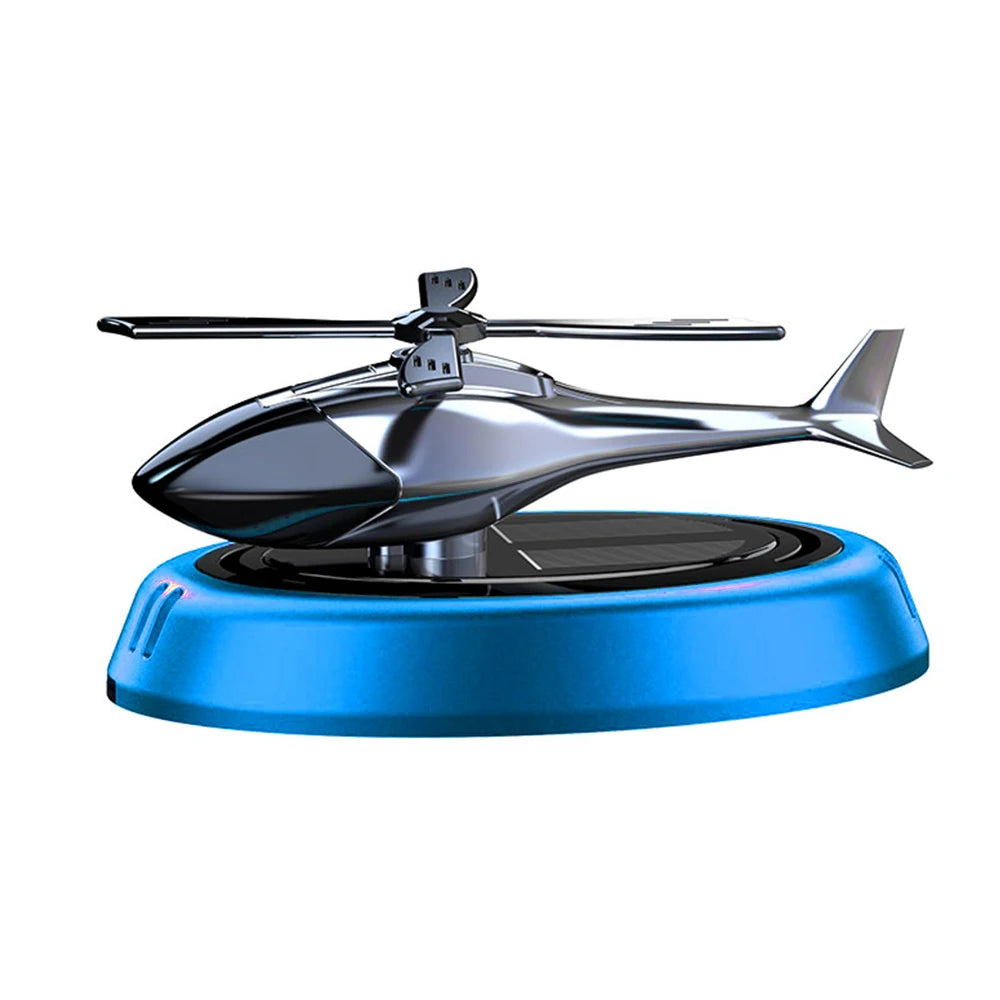 Solar Powered Helicopter Car Air Freshener – Aromatherapy Fragrance Diffuser for Fresh Driving