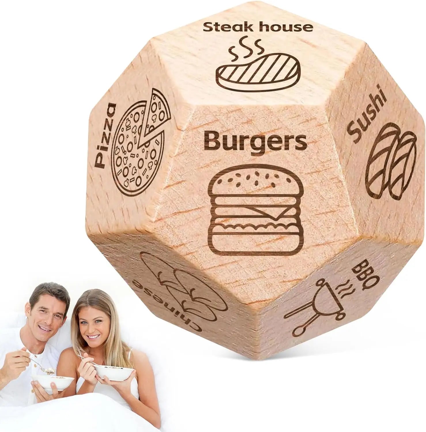 Decision Dice – Fun Food, Movie & Activity Game Set | Unique Gift for Couples, Birthdays & Holidays
