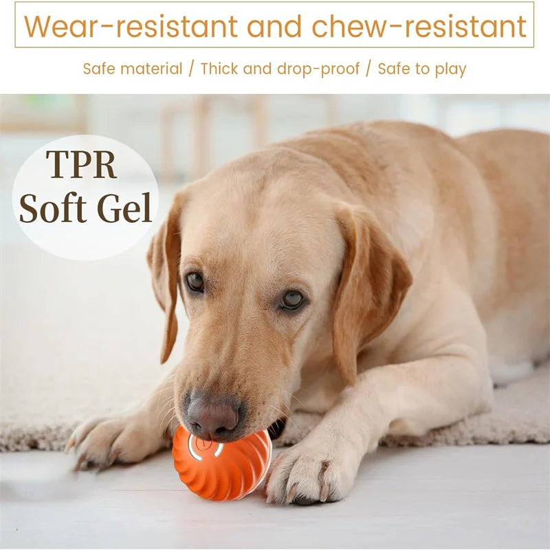 Smart Toy Ball – USB Rechargeable Interactive Bouncing Ball for Dogs & Cats, Durable & Safe
