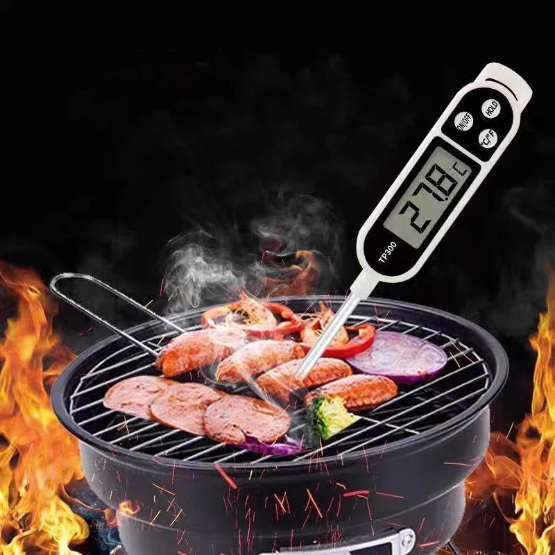 Digital Probe Food Thermometer Kitchen Meat Milk Cooking BBQ TP300 Electronic Temperature Gauge