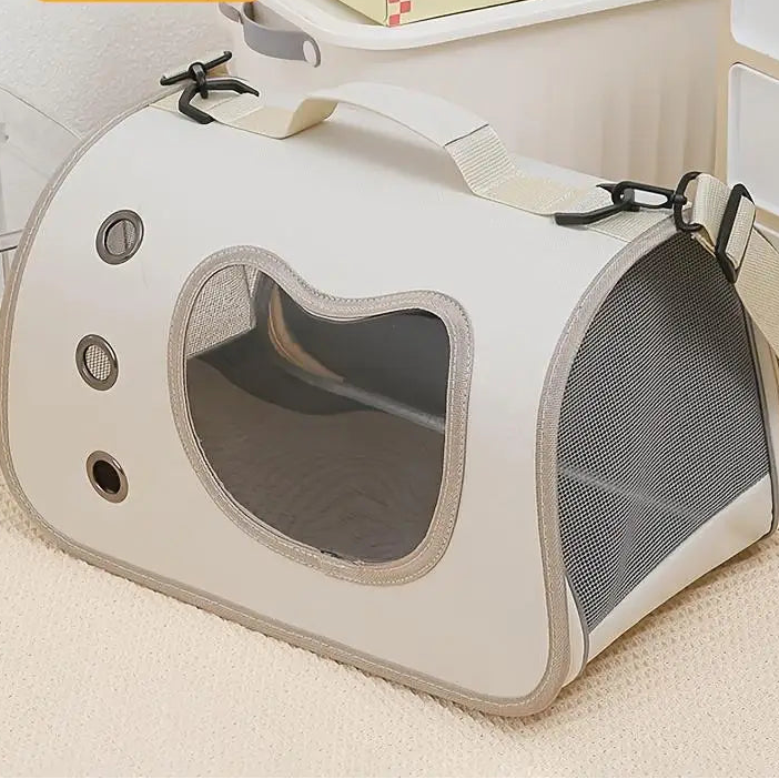 Portable Pet Carrier Bag for Small Dogs & Cats Outdoor Foldable Breathable Shoulder Bag Travel