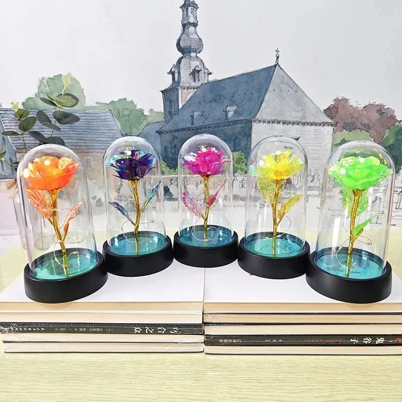 ETERNAL BLOOM Artificial Rose LED Light for Valentine’s Day, Weddings, Home Decor & Romantic Gifts