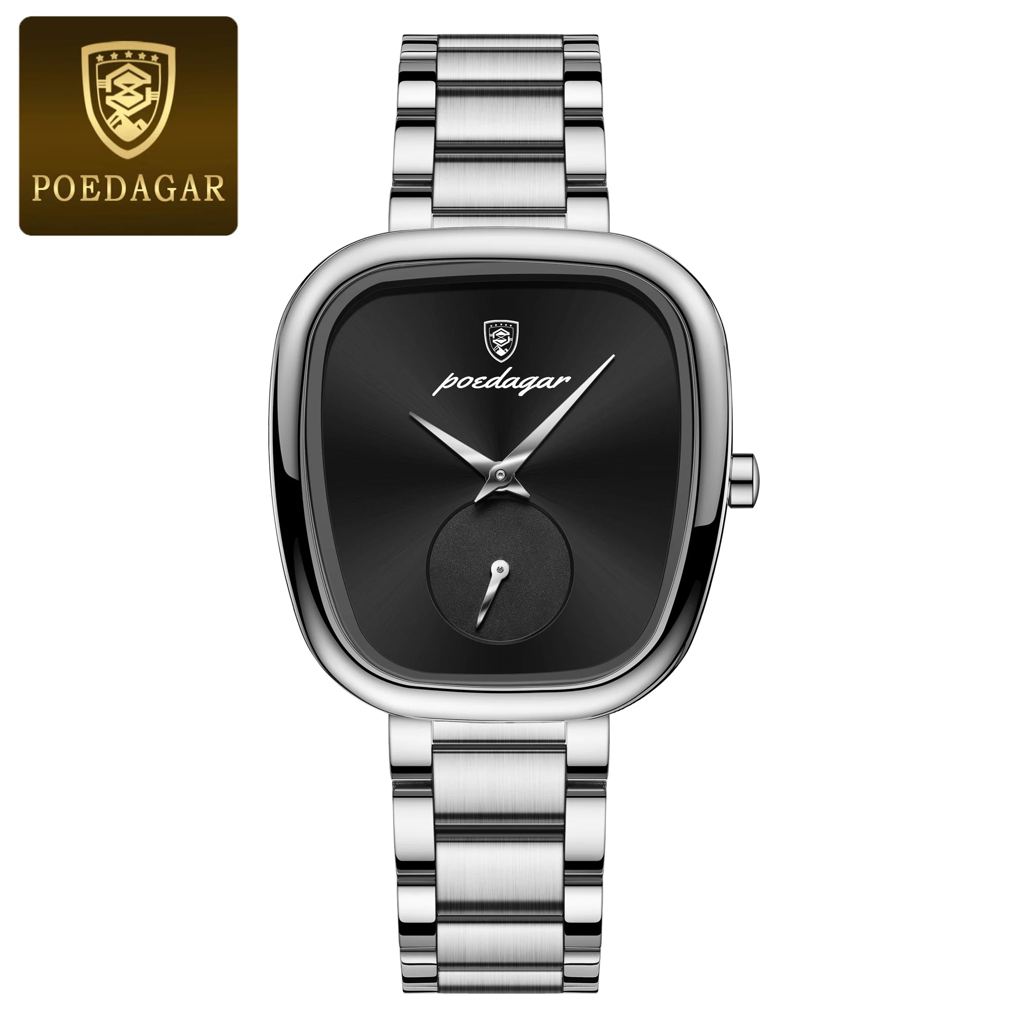 POEDAGAR Luxury Women's Quartz Watch Waterproof Stainless Steel Elegant Ladies Fashion Clock