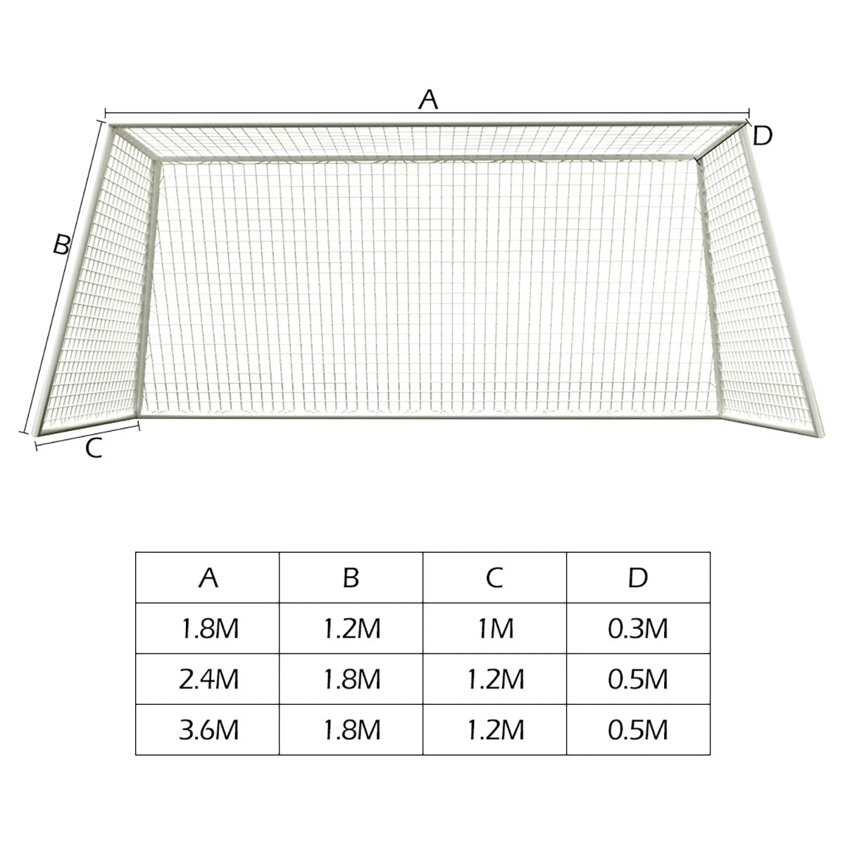 Full Size Football Net for Soccer Goal Post – Junior Sports Training, Available in Multiple Sizes