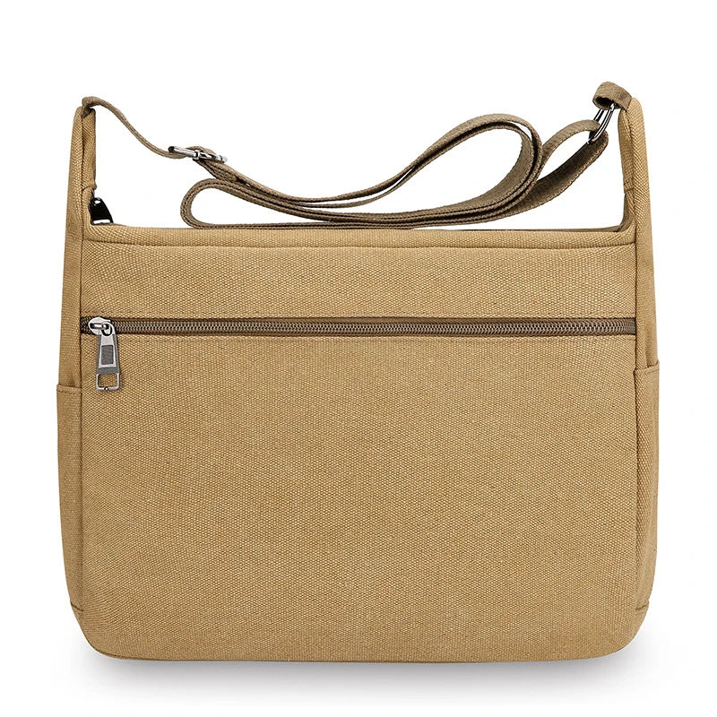 Men's Canvas Shoulder Bag Casual Tote Crossbody Travel Messenger Handbag Fashion High Quality