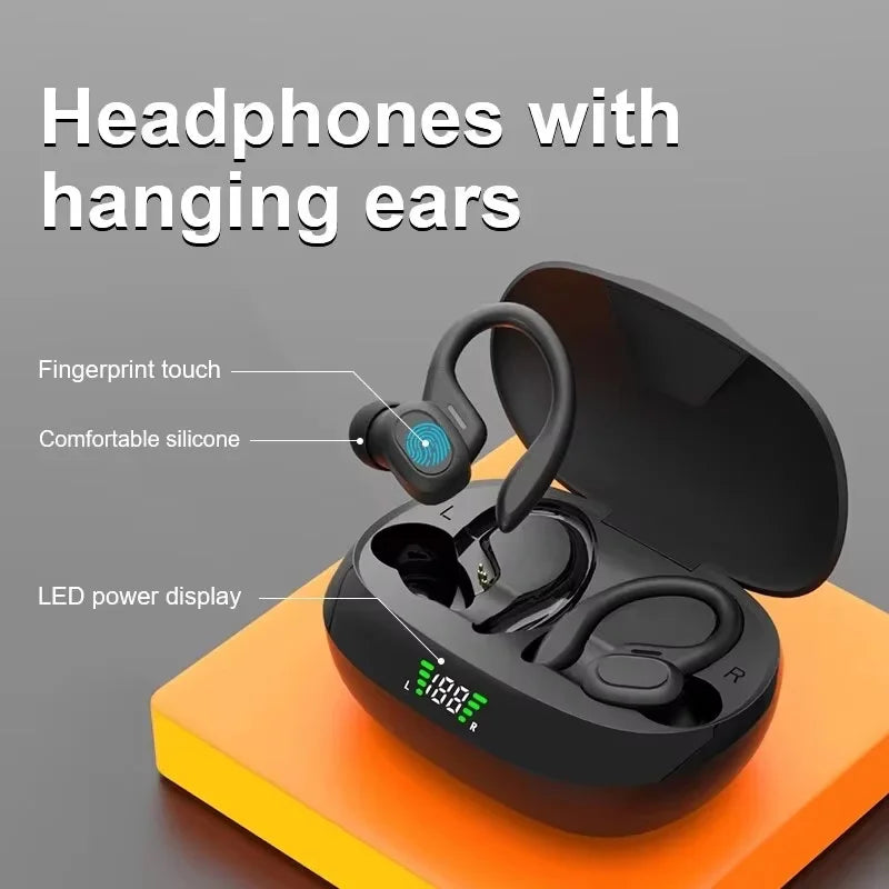 Wireless Ear Hook Sports TWS Bluetooth 5.3 Earphones Waterproof HiFi Stereo Headset With Mic