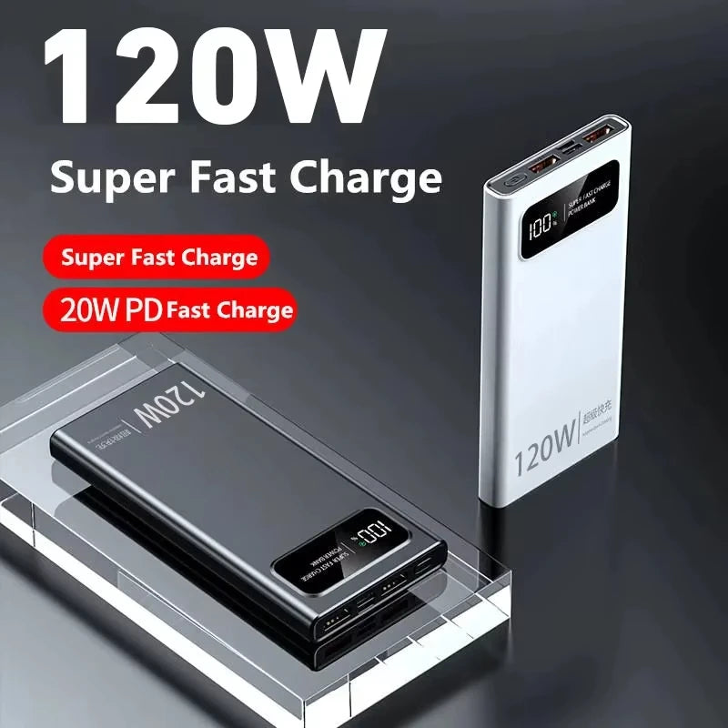 XIAOMI 200000mAh Power Bank 120W Super Fast Charging LED Display High Capacity for iPhone Samsung