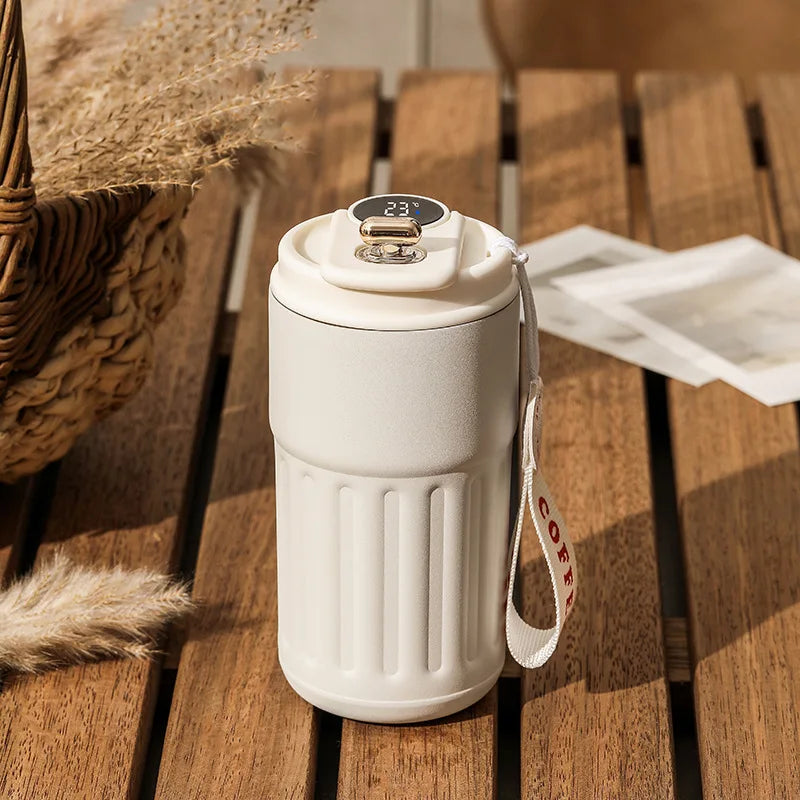 450ML Stainless Steel Thermos Water Bottle LED Temperature Display Coffee Travel Mug Flask