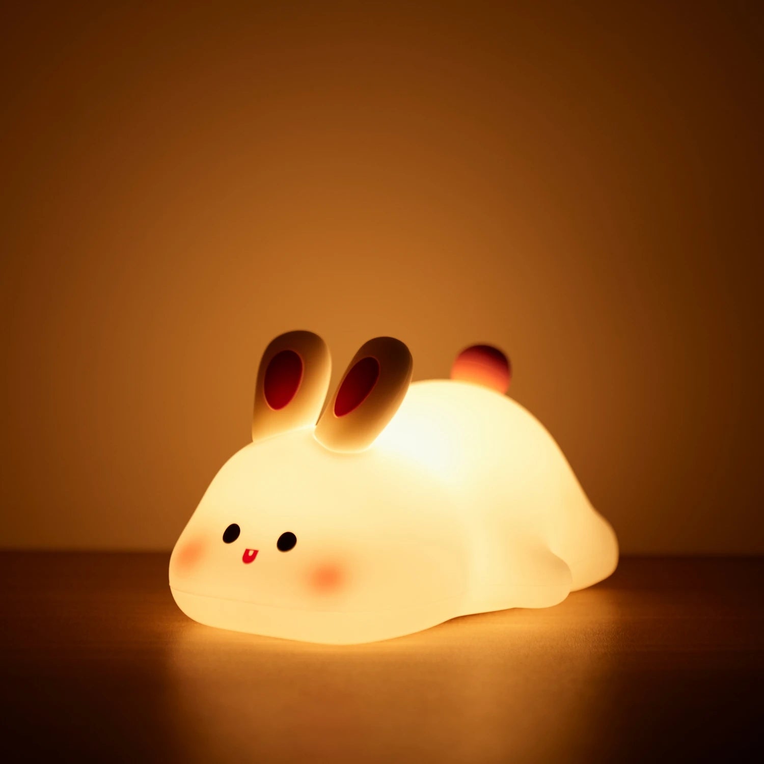 Cute Silicone Squishy Night Lamp Fox Rabbit Dimmable LED Nursery Bedside Touch Sensor Light