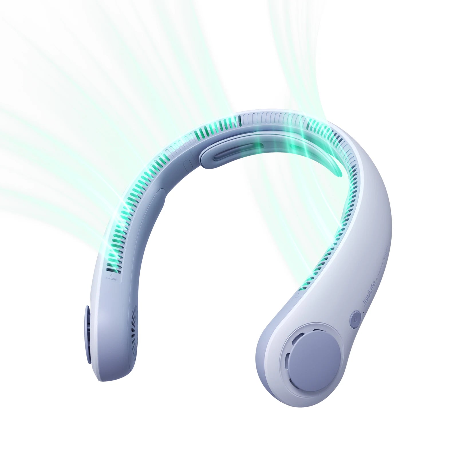 JISULIFE Portable Neck Fan Upgraded 5000mAh, 5 Speeds, Wearable Bladeless Hands-Free Cooling Fan