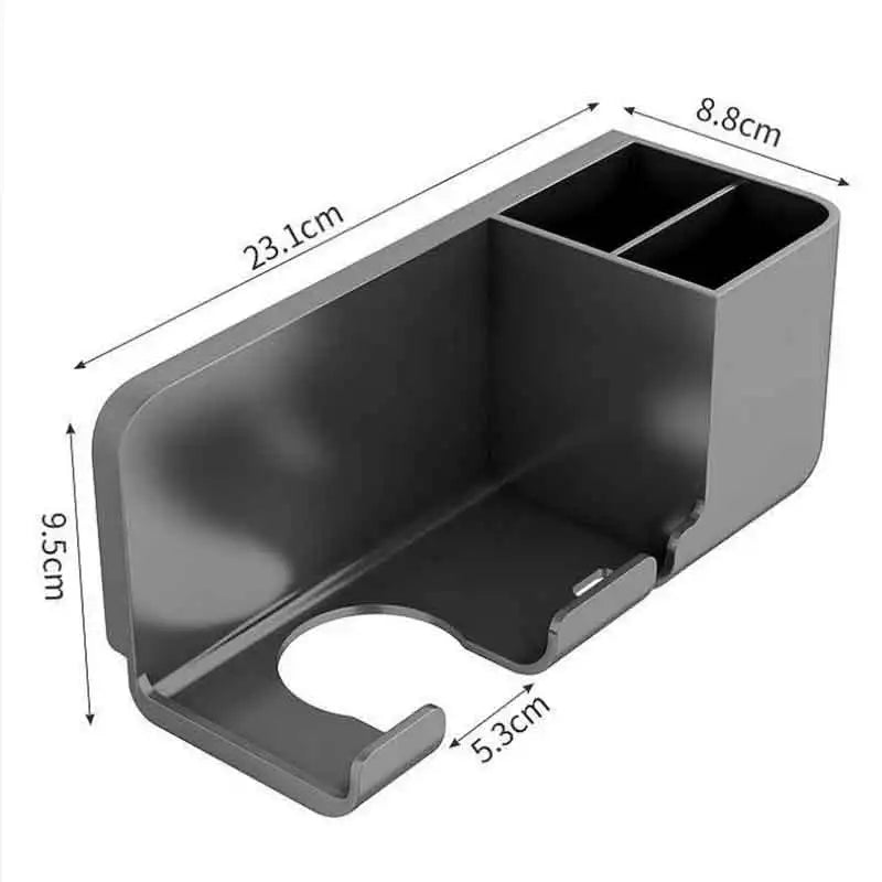 1PC Hair Dryer Storage Rack – Wall Mounted No-Drill Bathroom Holder & Organizer for Hair Tools