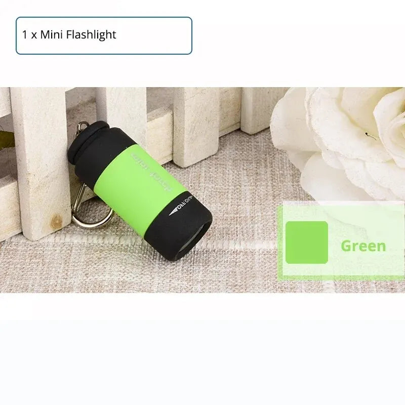 SHUSTAR Mini USB Rechargeable Flashlight Keychain Torch Portable LED Light for Camping and Outdoor