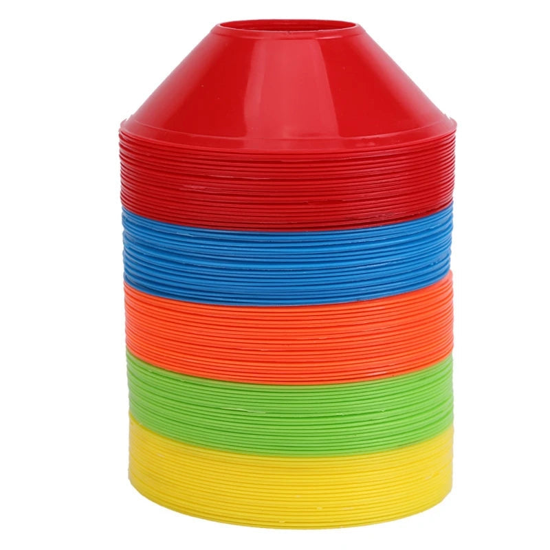 10pcs Football Training Cones – Agility Disc Set for Kids & Pros, Soccer Drills & Sports Accessories