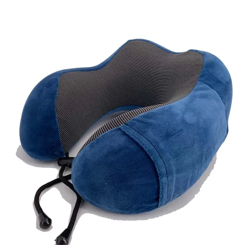 Travel Neck Pillow U-Shaped Memory Foam for Airplane, Sleeping, Cervical Support and Comfort