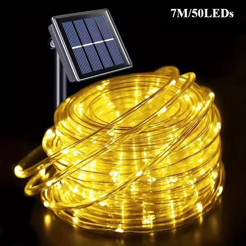 LED Solar String Lights 50/100LED Waterproof Rope Fairy Lights for Outdoor Garden and Patio Decor