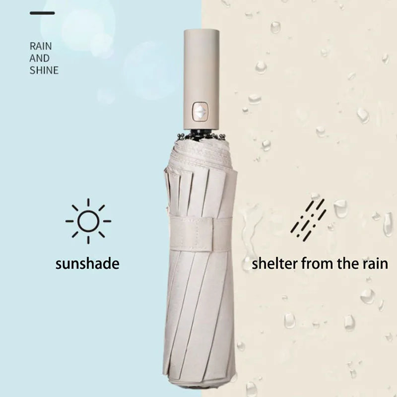 Reinforced 24-Bone Wind-Resistant Umbrella with Anti-UV Protection for All-Weather Automatic Use
