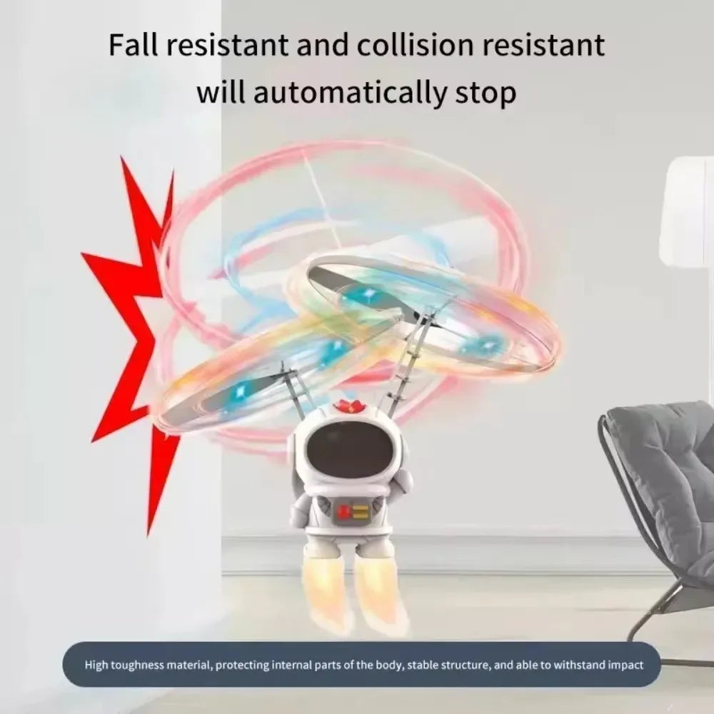 Levitating Luminous Flying Robot Astronaut Hand-Controlled Drone Toy for Kids