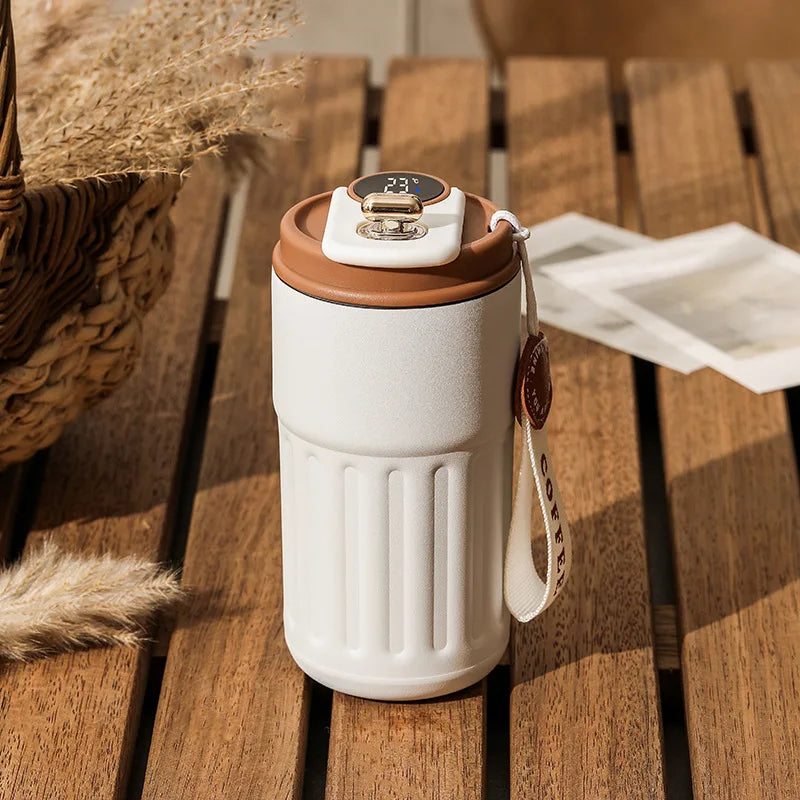 450ML Stainless Steel Thermos Water Bottle LED Temperature Display Coffee Travel Mug Flask