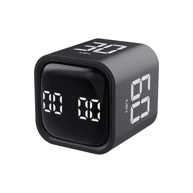 Productivity Cube Timer Gravity Sensor LED Display Dual Mode Countdown Digital Timer for Cooking