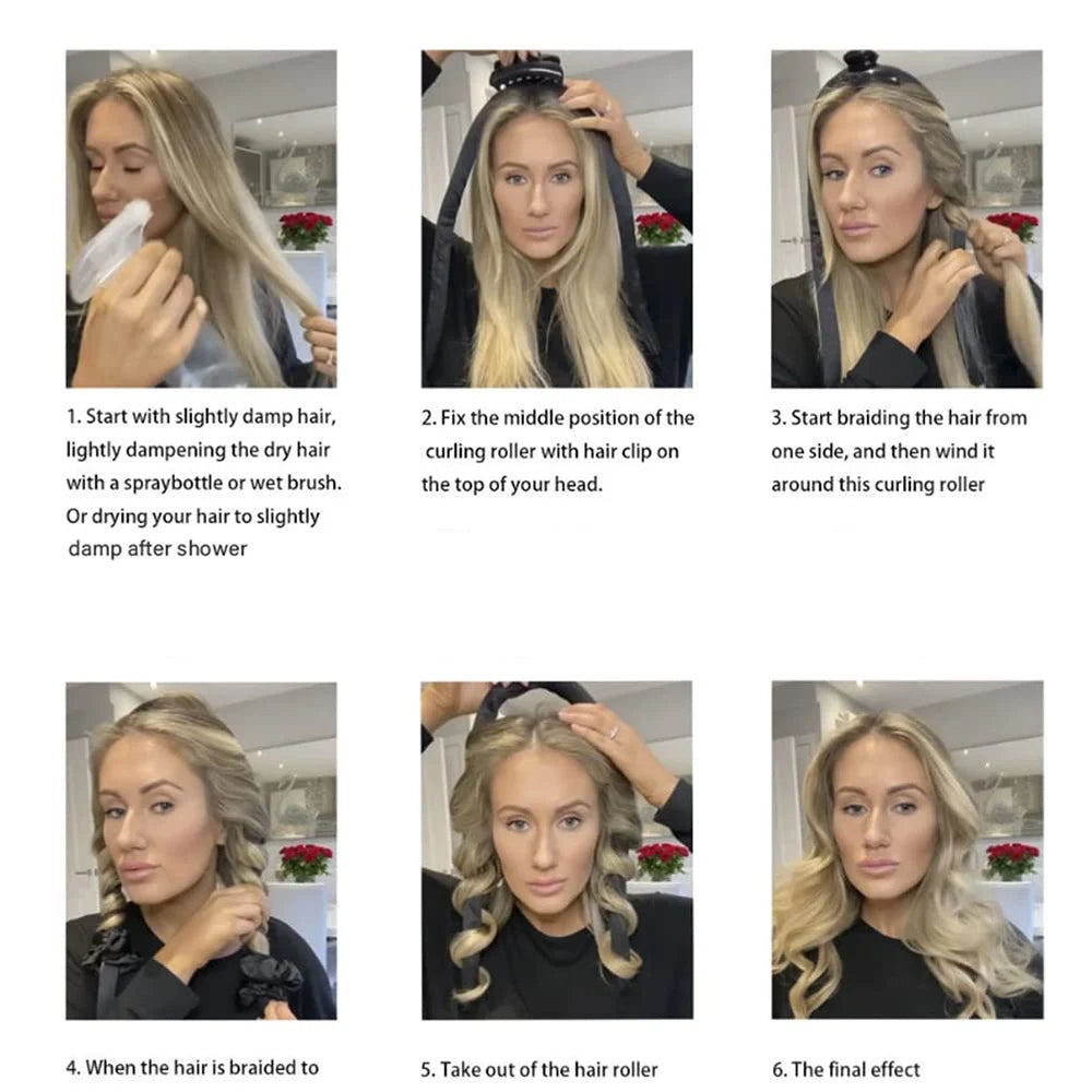 Heatless Curling Rod Headband Silk Ribbon Hair Rollers Sleeping Lazy Curlers No Heat Styling Tool