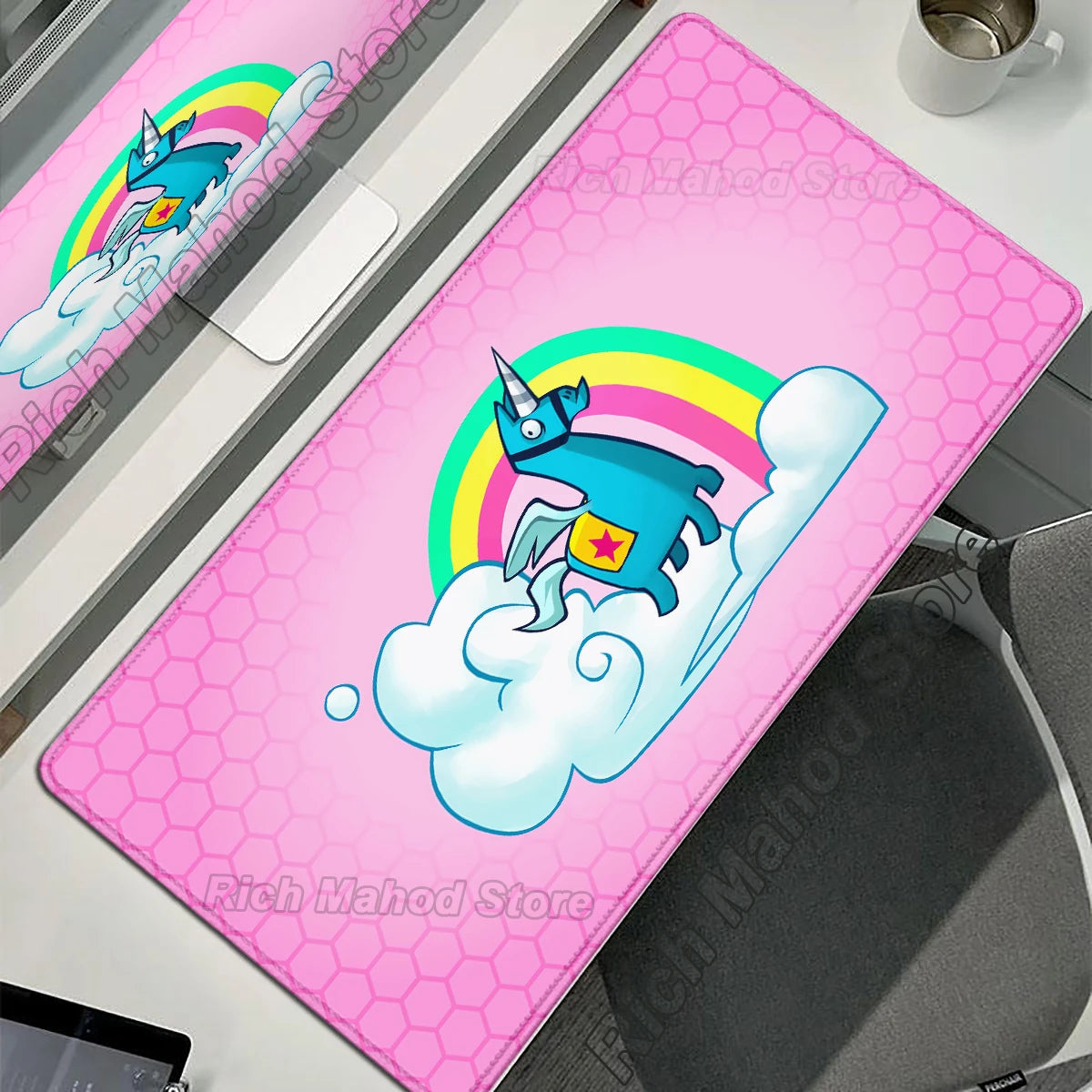 MINISO Fortnite Gaming Mouse Pad Deskmat with Smooth Superfine Fibre Surface and Non-Slip Base