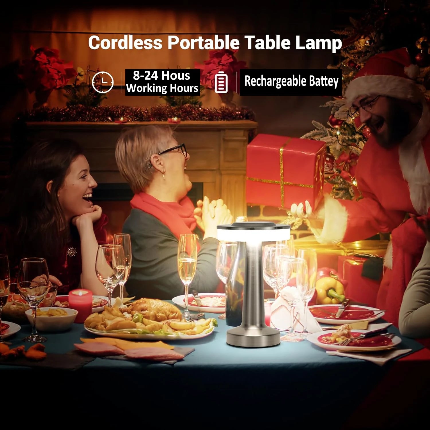 Stylish LED Table Lamp – Rechargeable Touch Night Light for Bedroom, Desk & Ambient Home Lighting