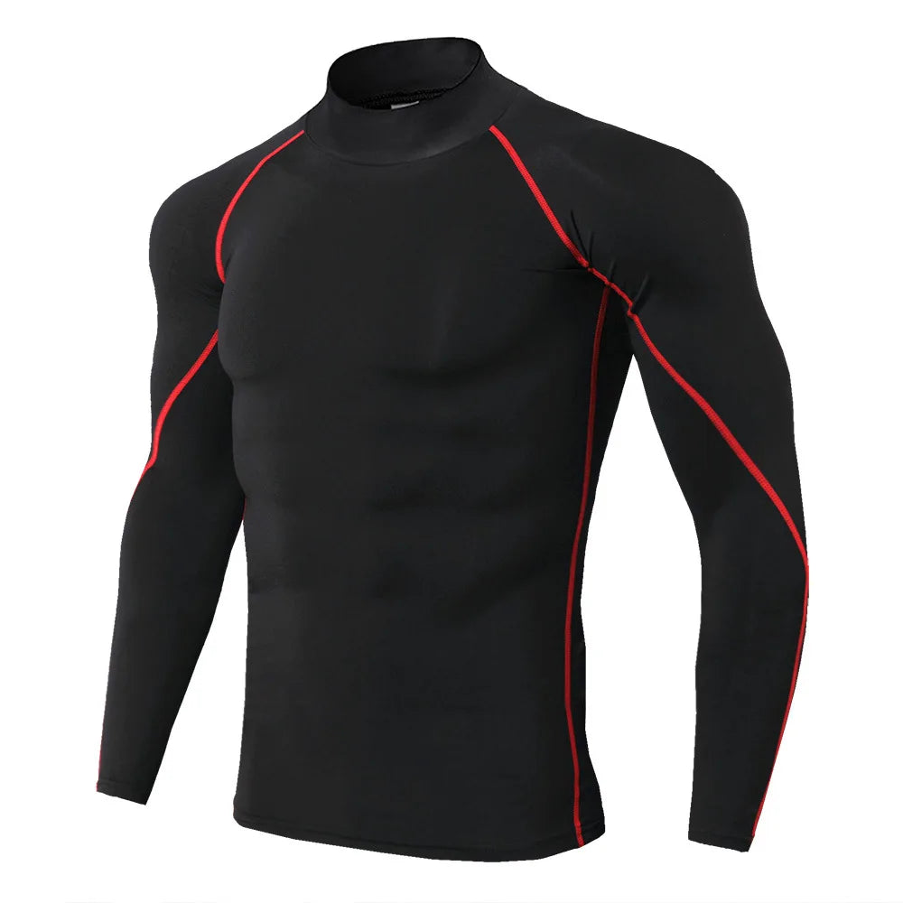 Long Sleeve Men’s Compression T-Shirt – Quick Dry Gym Top for Fitness, Running & Bodybuilding