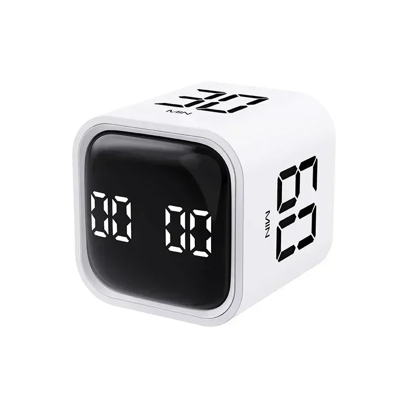Productivity Cube Timer Gravity Sensor LED Display Dual Mode Countdown Digital Timer for Cooking