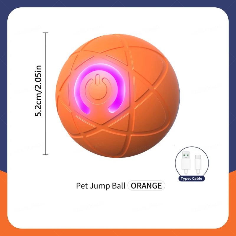 Smart Toy Ball – USB Rechargeable Interactive Bouncing Ball for Dogs & Cats, Durable & Safe
