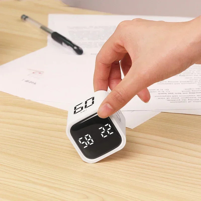 Productivity Cube Timer Gravity Sensor LED Display Dual Mode Countdown Digital Timer for Study