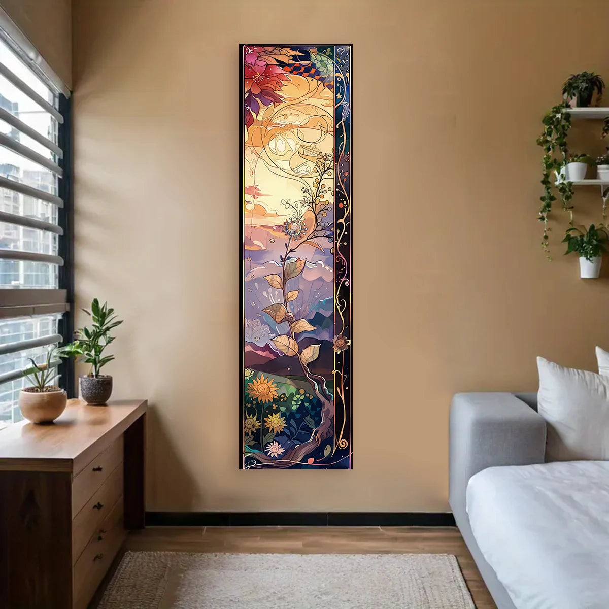 Gothic Witchy Sun Moon Tapestry Wall Hanging Aesthetic Bedroom Living Room Decor Celestial Wall Art