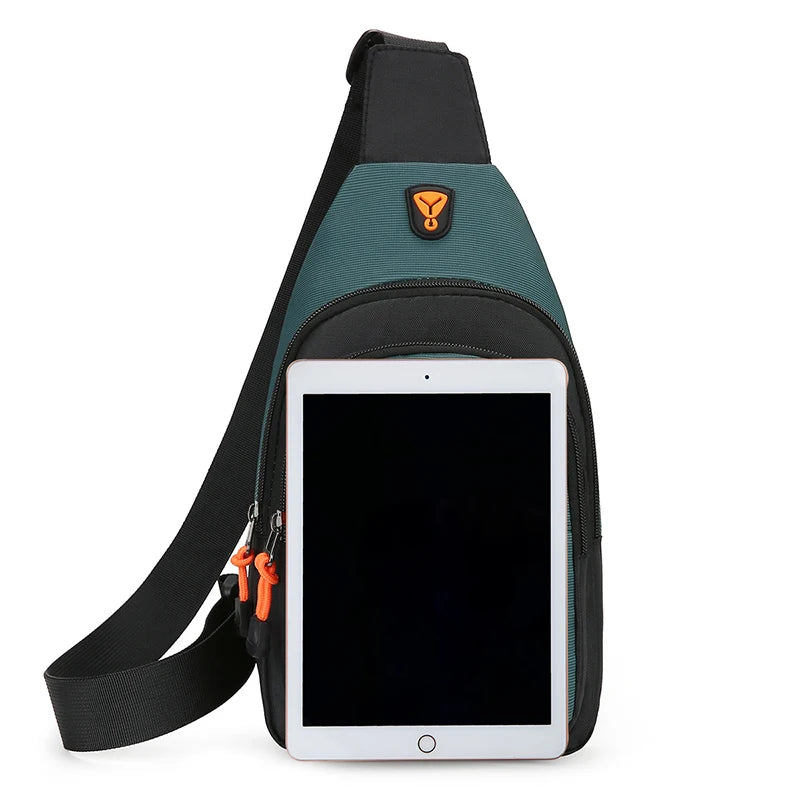 Men's Outdoor Hiking Crossbody Bag Waterproof Sports Chest Shoulder Bag Travel Backpack Casual