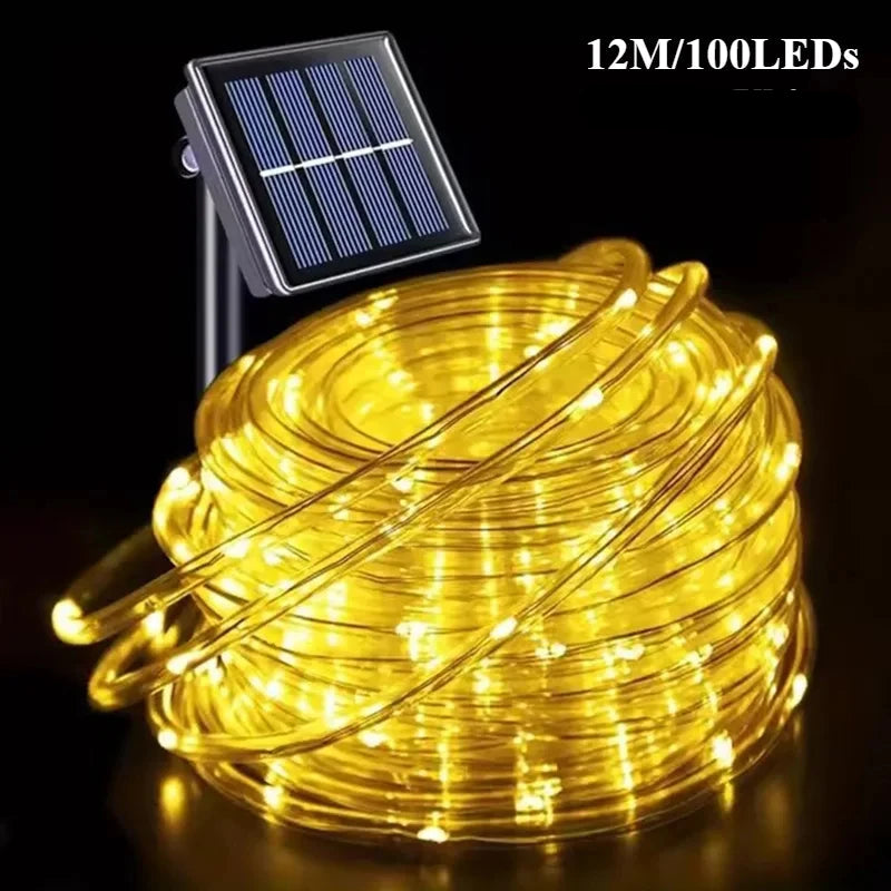 LED Solar String Lights 50/100LED Waterproof Rope Fairy Lights for Outdoor Garden and Patio Decor