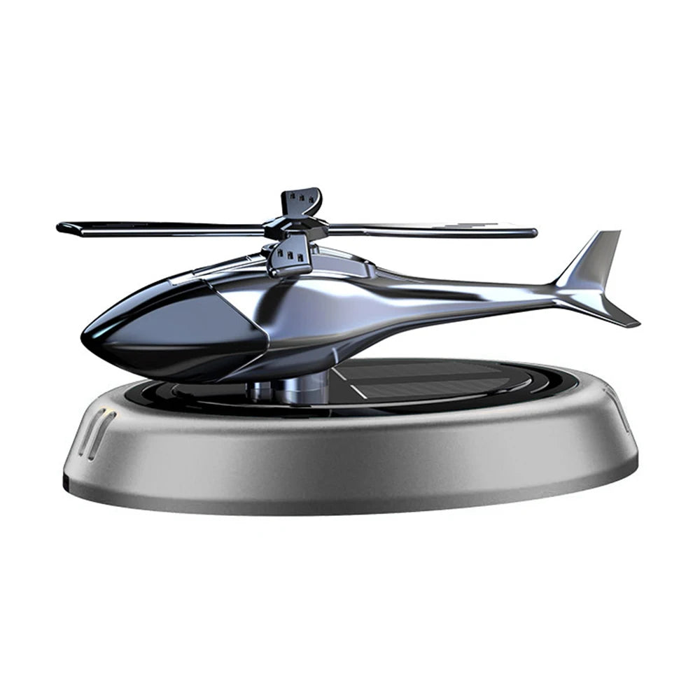 Solar Powered Helicopter Car Air Freshener – Aromatherapy Fragrance Diffuser for Fresh Driving