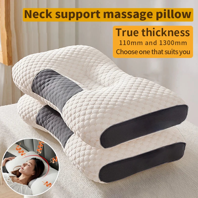 MOYU Cervical Neck Pillow for Sleeping, Orthopedic Neck Support, Memory & Massage Pillow Adult