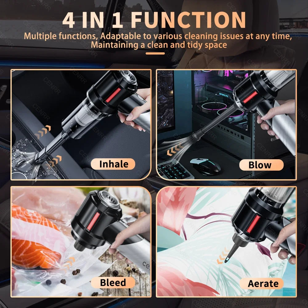 High Pressure Cordless Car Vacuum Cleaner – Portable Handheld Mini Vacuum Cleaner, Strong Suction