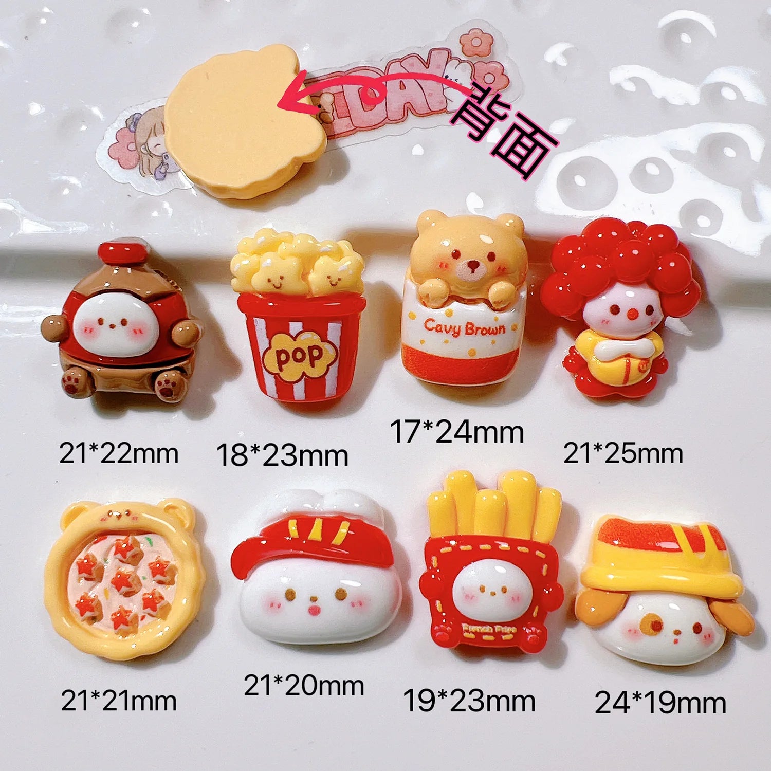 Kawaii Cartoon 8 Pcs Food Refrigerator Magnets, Cute Decorative Fridge Magnets for Home & Office