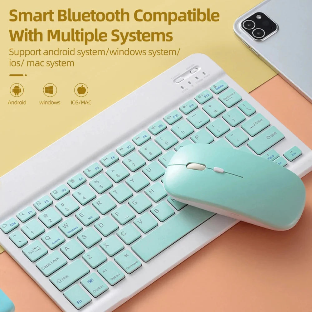 Bluetooth Mouse – Noiseless Wireless Optical Mouse for Laptop, iPad, Samsung Tablet, Universal Use