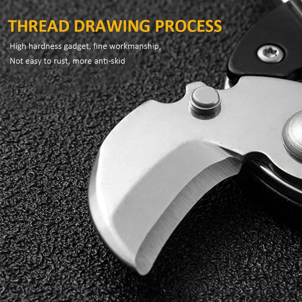 Multifunctional Hexagon Keychain Tool – Mini Folding Knife, Screwdriver & EDC Gear Coin Tool