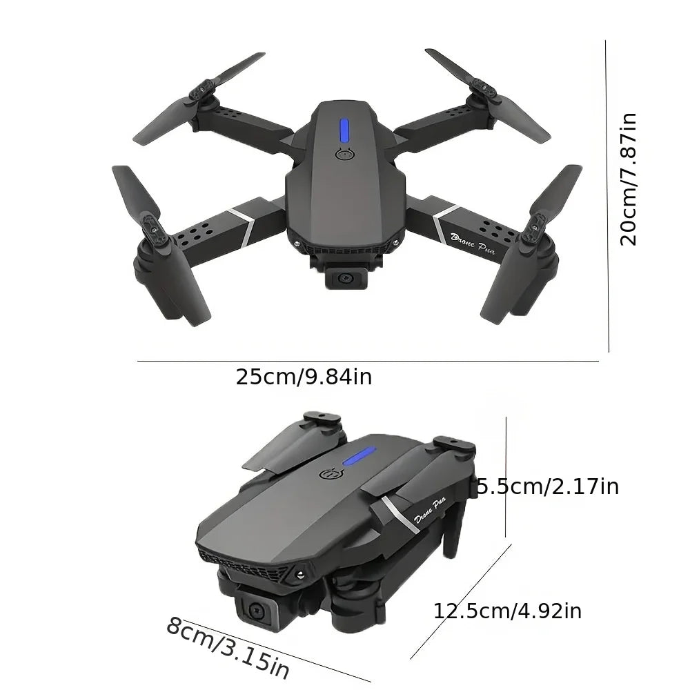 E88Pro 4K HD RC Drone – Foldable WiFi FPV Quadcopter with 1080P Wide-Angle Camera & Altitude Hold