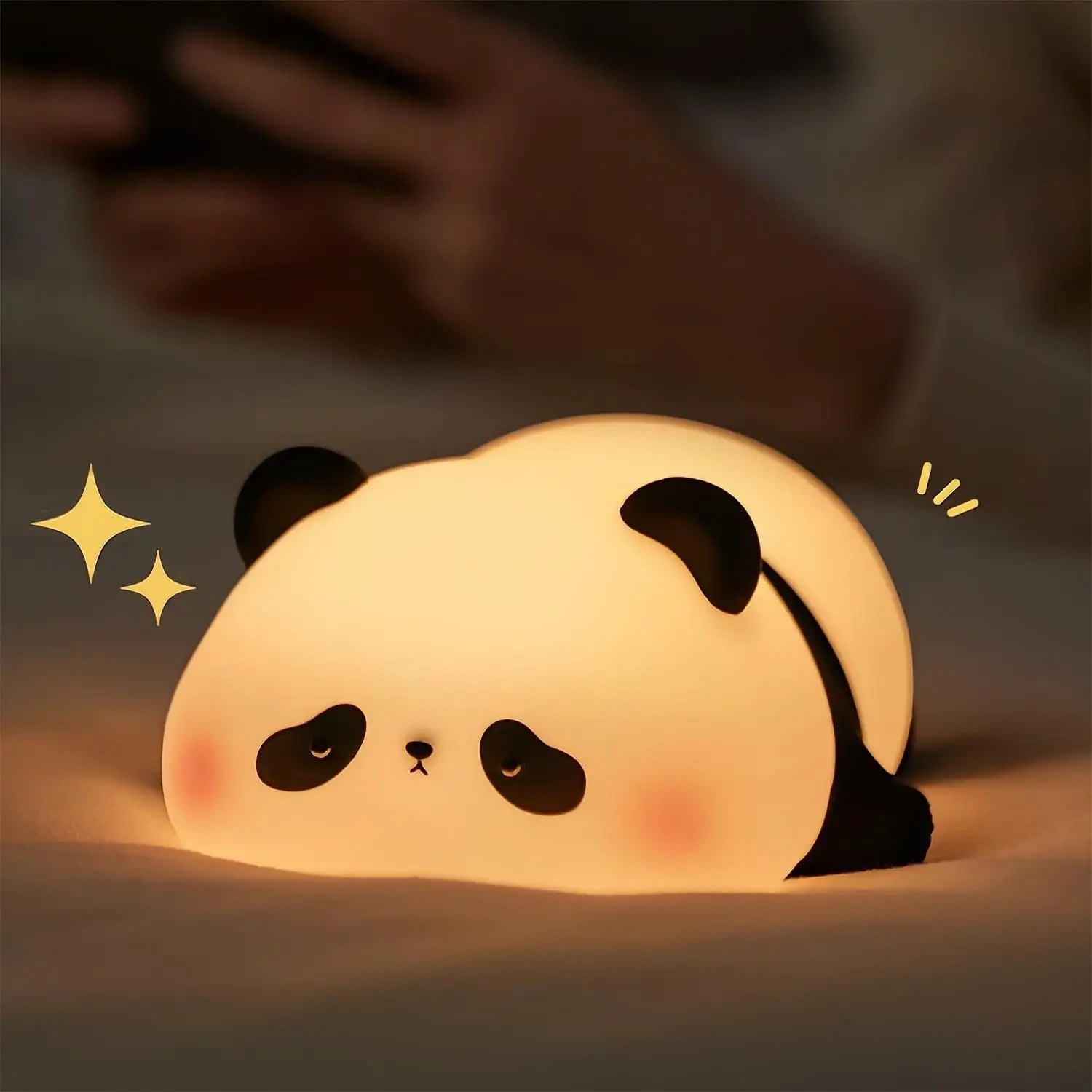 Cute Silicone Squishy Night Lamp Fox Rabbit Dimmable LED Nursery Bedside Touch Sensor Light